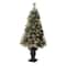 4ft. Pre-Lit Flocked Pinecones & Berries Christmas Tree with Warm White Lights